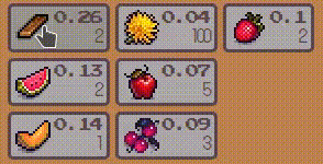 some blinking buttons